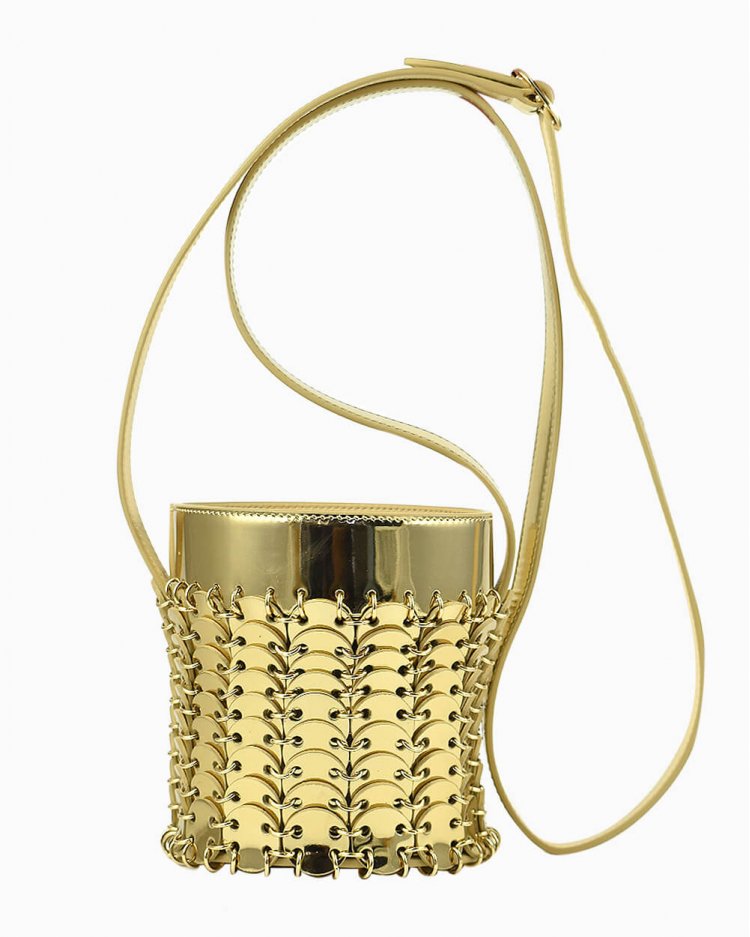 Bolsa Paco Rabanne Original Mirrored Leather Bucket Feminina